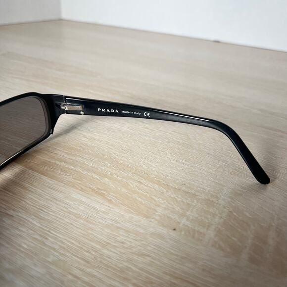 Prada SPR52F 1BO-3M1 2006 Vintage Sunglasses FRAMES ONLY Black 60-17-135 READ - Picture 7 of 9